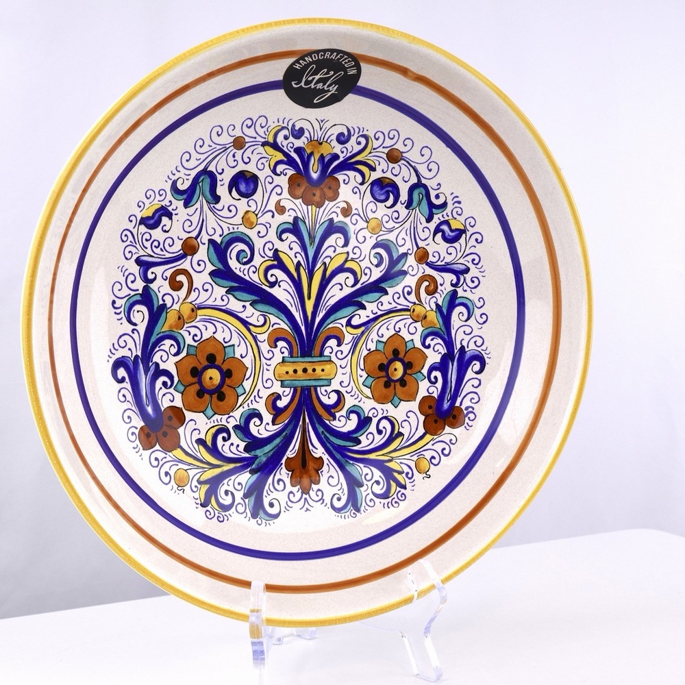 Deruta Ricco Italian Pottery Serving Bowl 13" Hand Painted Ceramica Nova Italy - Picture 5 of 8